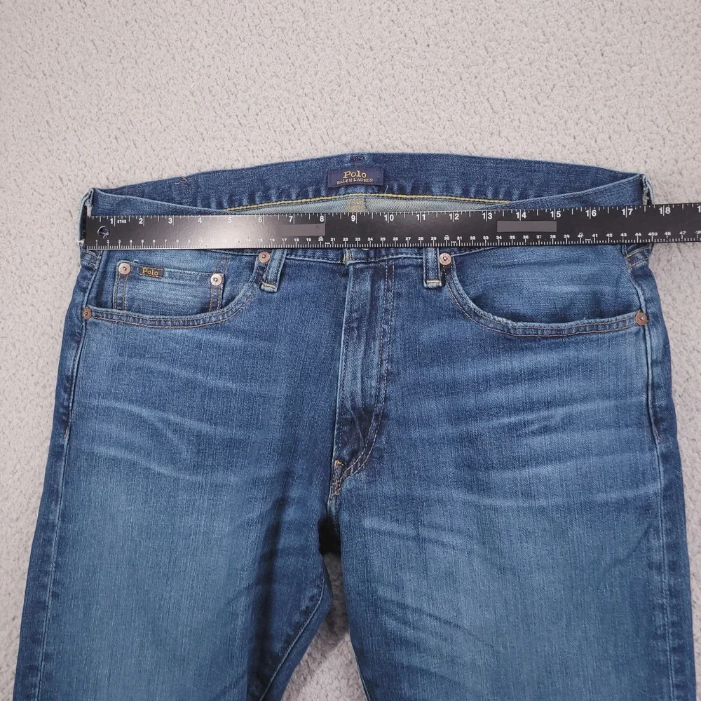 POLO Ralph Lauren Jeans Mens Size 34x30 Varick Slim Straight Medium Wash Denim